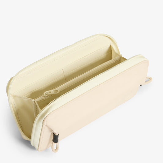 Practice Lissome Wallet Crossbody in Tofu cream color interior of wallet
