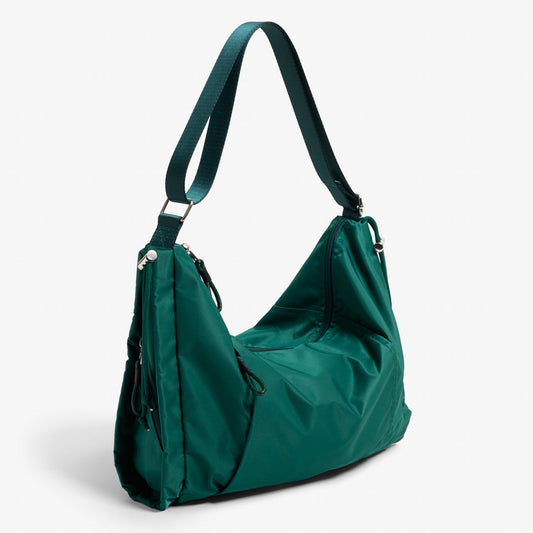 Practice Demilune Shoulder Sling bag in Forest green color