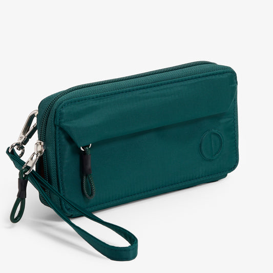 Practice Lissome Wallet Crossbody in Forest green color