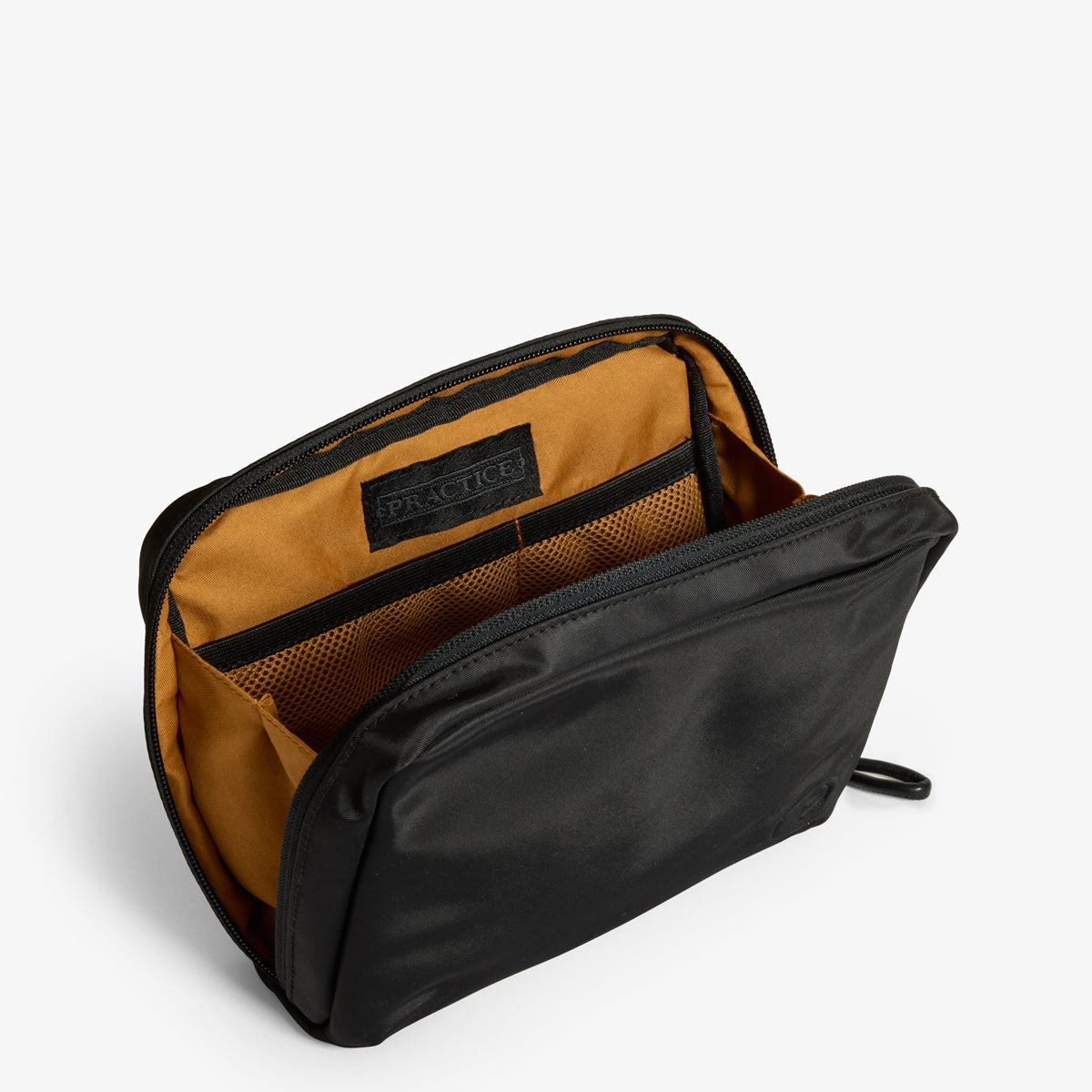Practice Vocation Organizer Pouch in Eclipse black color interior tan lining material