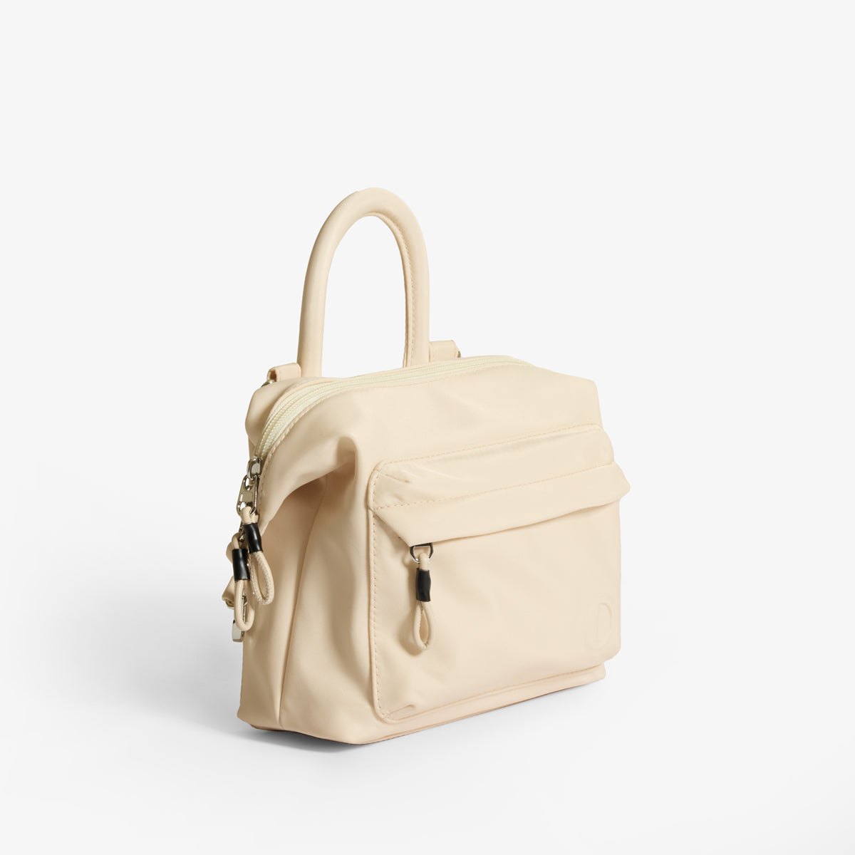 Practice Karma Mini Crossbody bag in Tofu cream color side angle view