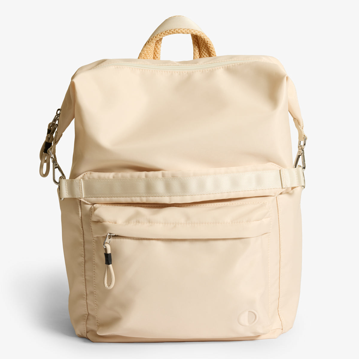 Practice Karma Medium Backpack in Tofu cream color close up front